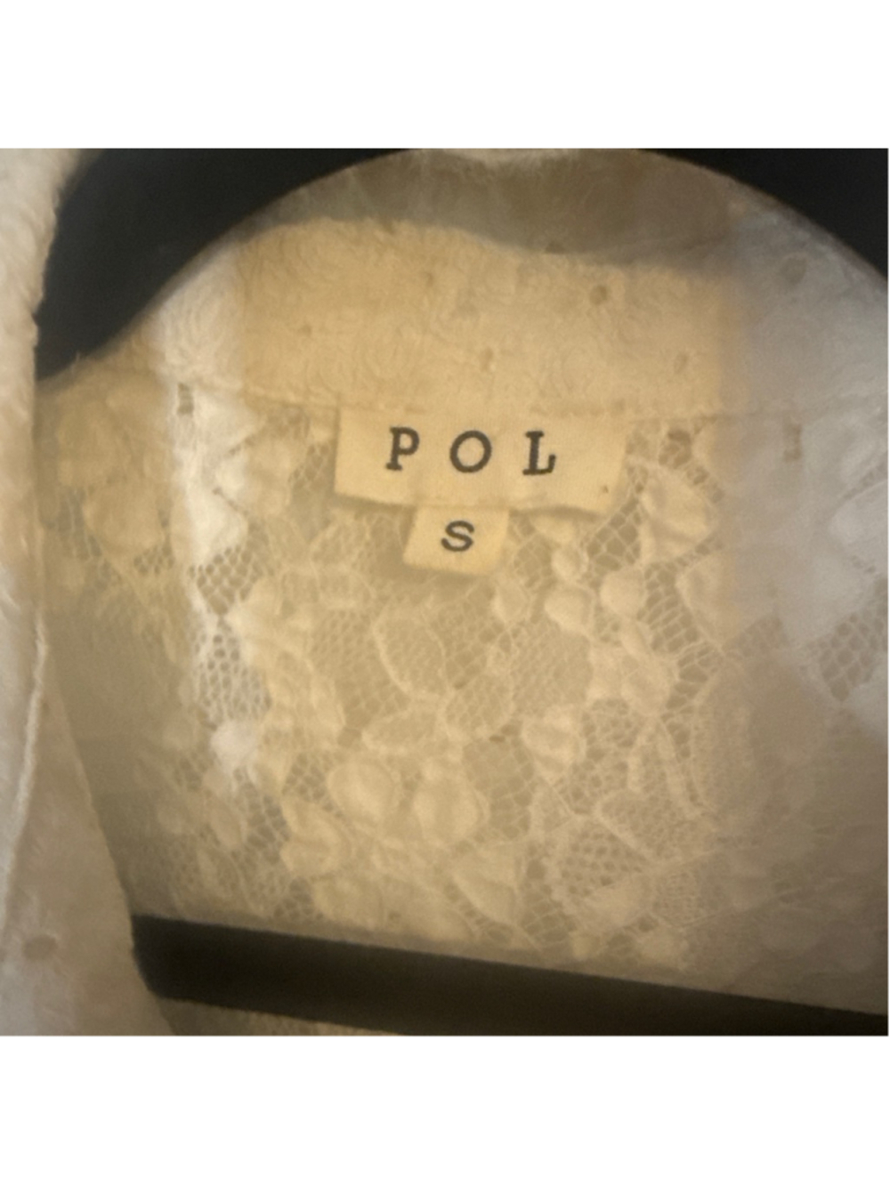 POL White Gray Lace Pearl Jacket S - Picture 5 of 5